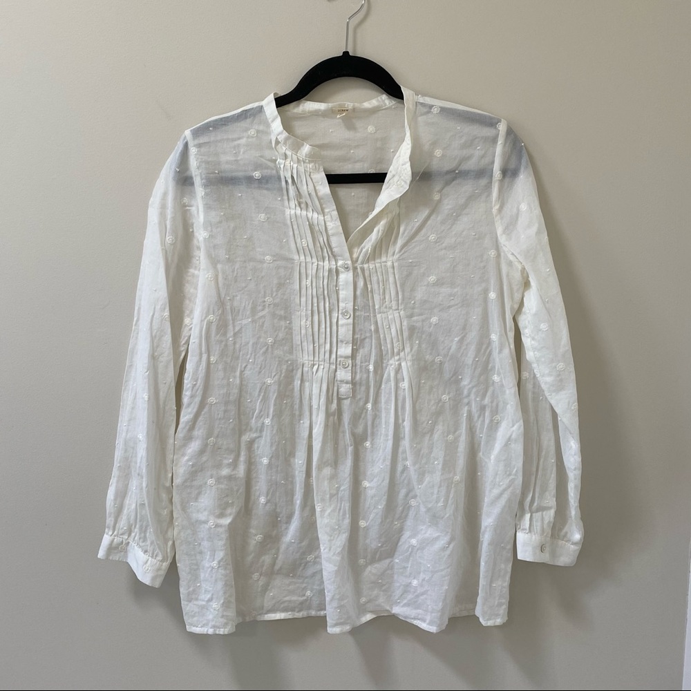 J. Crew Tunic w/ Embroidery and Button Details